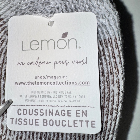 Lemon Women’s 2 pair, Powder Soft Yarn Full Cushion Footbed Gray & Brown - Picture 8 of 9